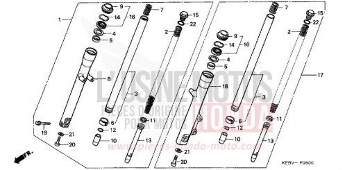 GABEL, VORNE CA125X de 1999